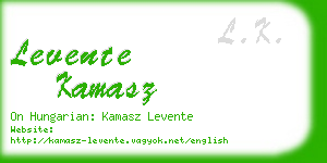 levente kamasz business card